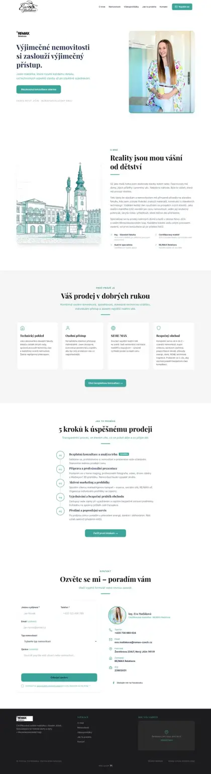 Náhled webu Ing. Eva Matláková